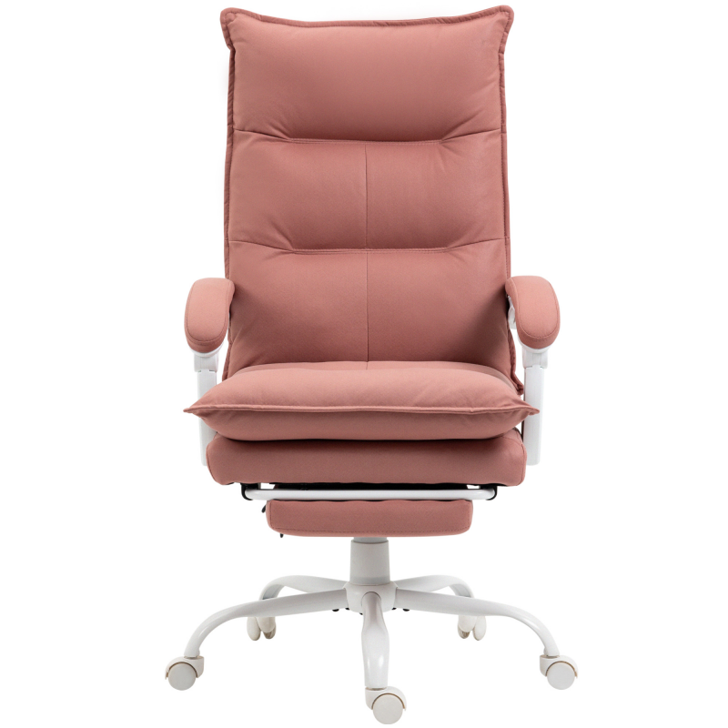 Vinsetto Bürostuhl mit Massagefunktion und Heizung, Bürostuhl, ergonomischer Stuhl mit höhenverstellbar, Neigung der Rückenlehne und Kabel-Fernbedienung, 360° drehbar, rosa Aosom – Bild 1 von 2