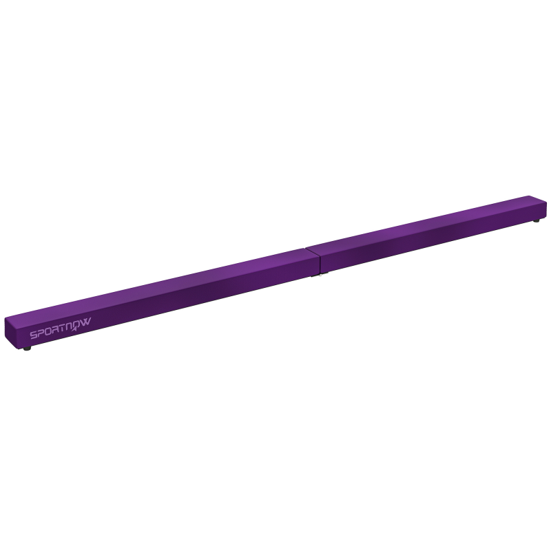 SPORTNOW Balance Beam 210 cm aus Samt faltbar, Balance Beam mit rutschfestem Boden, Gymnastikausrüstung für Kinder und Erwachsene, Violett Aosom – Bild 1 von 2