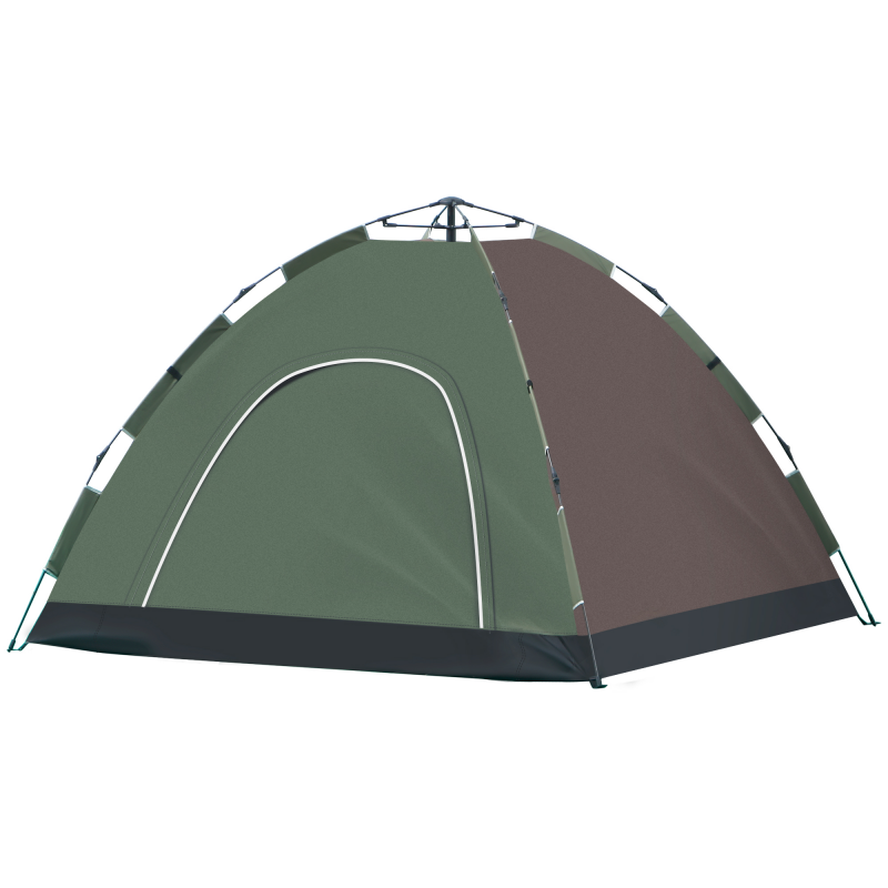 Outsunny Pop-Up Campingzelt für 4 Personen, Strandzelt mit Tragetasche, Lampenhaken und Aufbewahrungstaschen, UV-Schutz, 210x210x135 cm Aosom – Bild 1 von 2