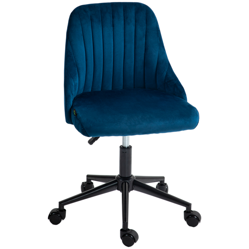 Vinsetto Bürostuhl Drehstuhl höhenverstellbar Wohnzimmerstuhl Schreibtischstuhl Blau mit ergonomischem Design Aosom.de – Bild 1 von 2