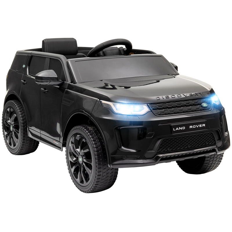 AIYAPLAY Kinder Elektroauto 12V Kinderauto mit 2,4G Fernbedienung, Musik, Hupe, Elektrofahrzeug mit LED-Lichtern, USB/MP3-Anschluss, 3-5 km/h, für Kinder 3-6 Jahre, Schwarz Aosom – Bild 1 von 2