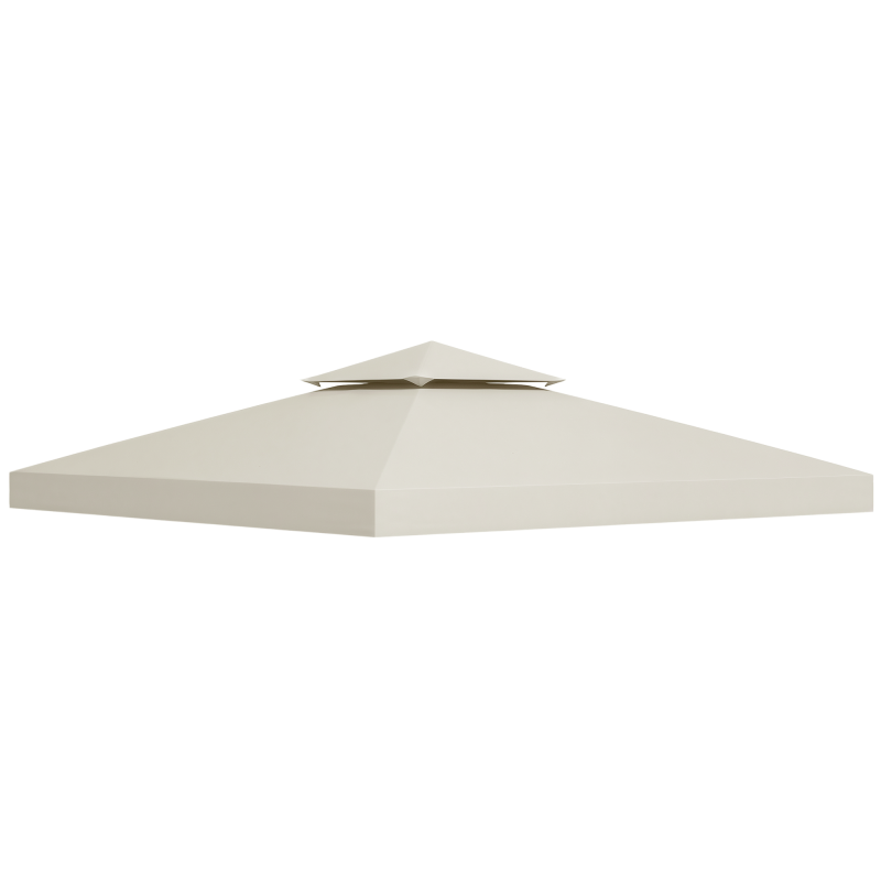 Outsunny Ersatzdach Pavillondach für Metallpavillon 3x3m cremeweiß aus Polyester, ideal für Garten & Terrasse Aosom.de – Bild 1 von 2