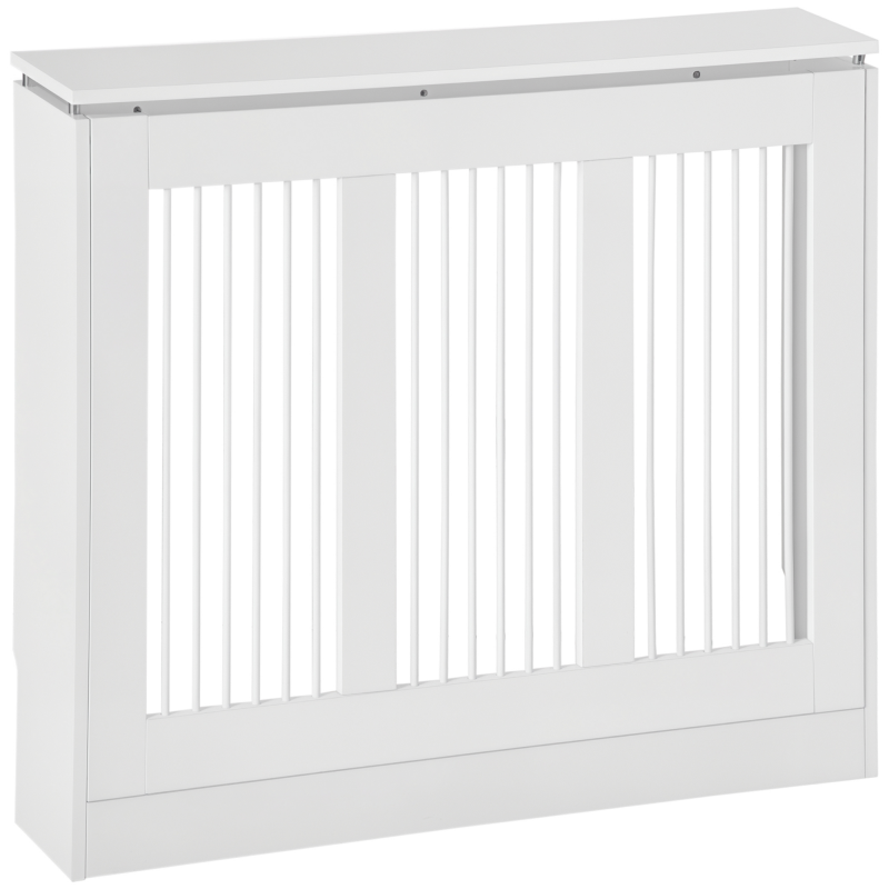 HOMCOM Heizkörperverkleidung Heizungsverkleidung 90 x 18 x 84 cm für Schlafzimmer Wohnzimmer in Weiß, dekorative Heizungsabdeckung Aosom.de – Bild 1 von 2