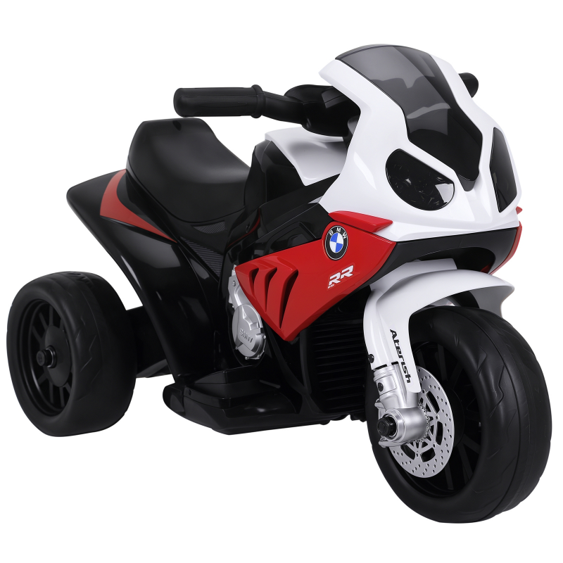 HOMCOM BMW S1000RR lizenziertes Elektro-Dreirad Kindermotorrad mit Akku, Kinderfahrzeug, Stahl, Rot, 66x37x44 cm Aosom – Bild 1 von 2