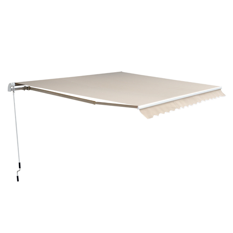 Outsunny Markise Alu-Markise Gelenkarmmarkise Markise 3m breit Balkon Markise Sonnenschutz Balkon Beige Aosom – Bild 1 von 2