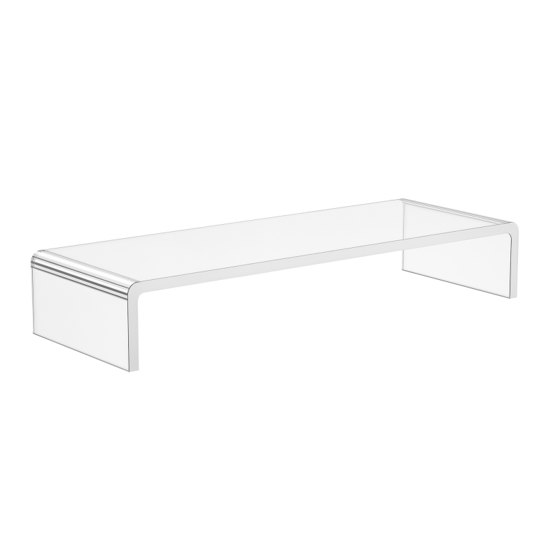 HOMCOM Ergonomischer Monitorständer Acryl Bildschirmständer für Laptop, Computer, Notebook, Transparent, 53x19x9cm Aosom – Bild 1 von 2