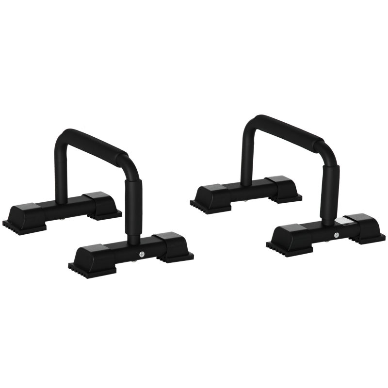 HOMCOM Liegestützgriffe 2er Set rutschfest Push Up Bars aus Stahl für effektives Training & Fitness Aosom.de – Bild 1 von 2