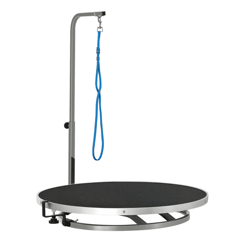 PawHut Trimmtisch Pflegetisch drehbar mit verstellbarem Arm rutschfester Tischplatte und Verriegelungssystem aus Alu-Legierung Aosom.de – Bild 1 von 2