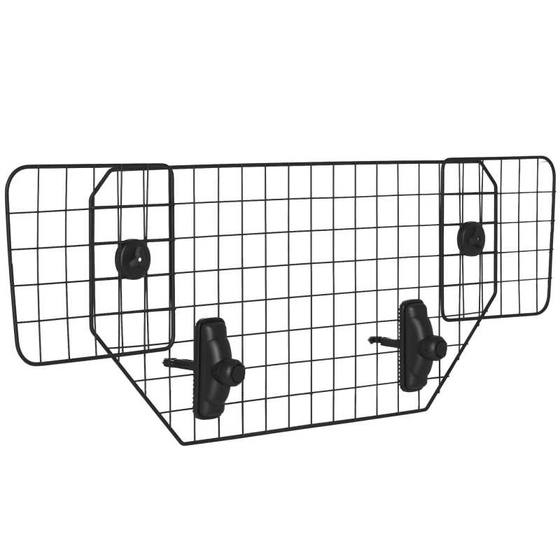 PawHut Hundeschutzgitter Universal Auto Kofferraumgitter verstellbares Trenngitter Metall Schwarz (90-120)x40,5cm für sicheres Reisen mit Hunden Aosom.de – Bild 1 von 2