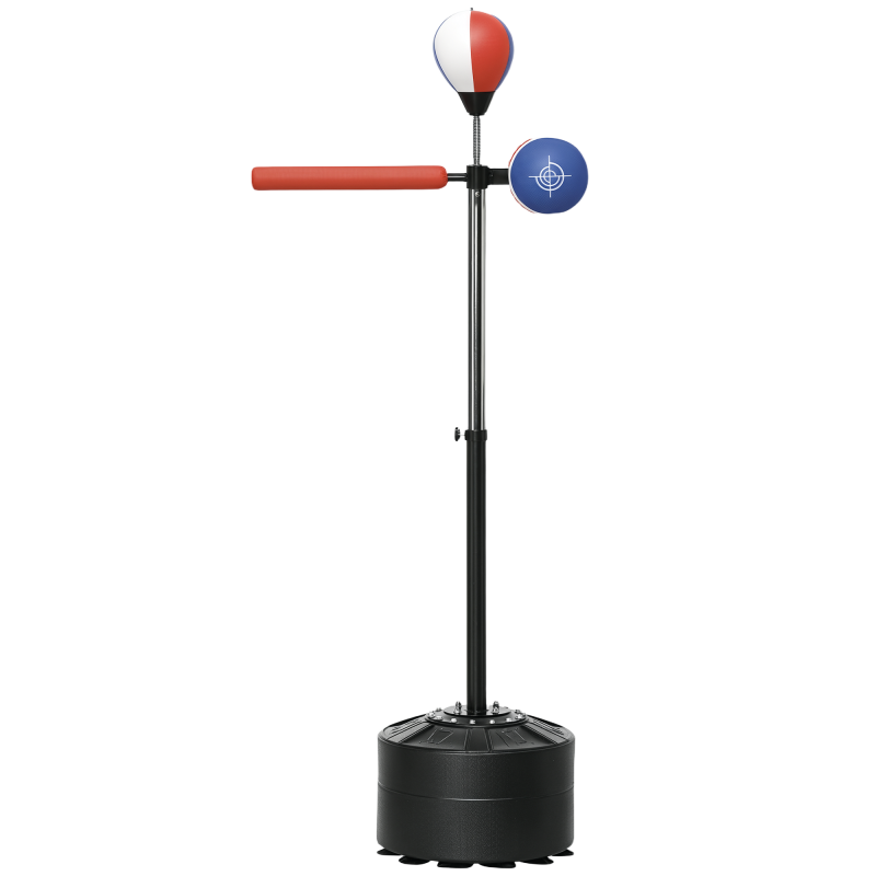 SPORTNOW Boxsack mit Boxständer und Punchingball, höhenverstellbar 1,63-2,05 m, Reflexstange mit Pratze, HDPE & Kunstleder für effektives Training Aosom.de – Bild 1 von 2