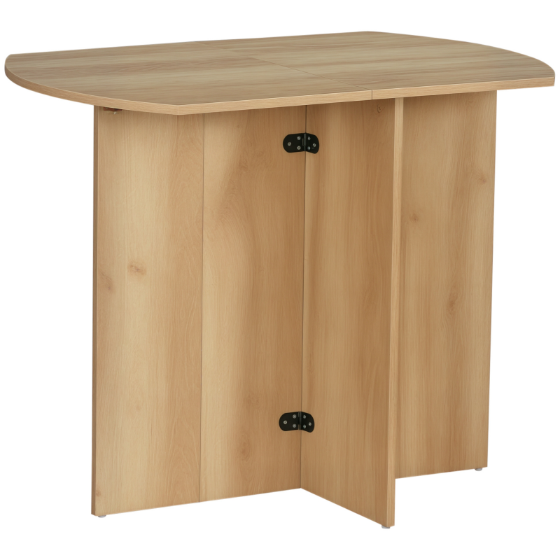 HOMCOM Esstisch Klapptisch Beistelltisch Esszimmertisch Küchentisch Sideboard für Küche Wohnzimmer Funktionstisch Klappbar Modernes Design Spanplatte Eiche 90 x 60 x 74 cm Aosom – Bild 1 von 2
