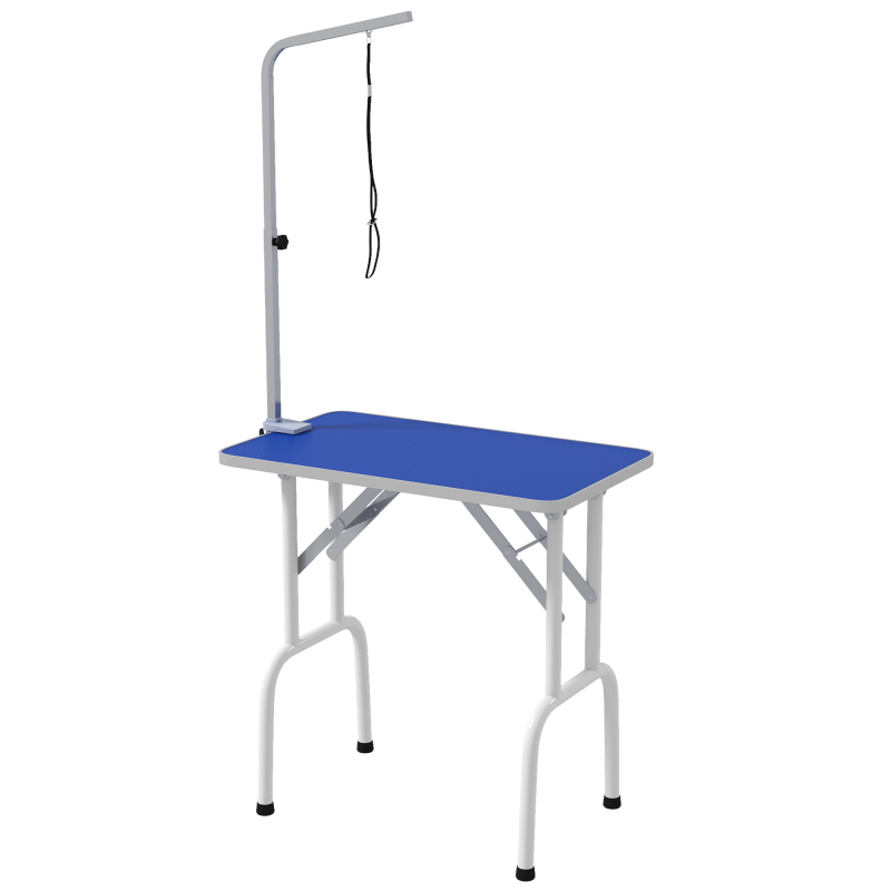 PawHut Trimmtisch klappbar Tierpflegetisch Schertisch Pflegetisch für Hunde Katzen Metall Blau 81 x 48,5 x 80 cm Aosom – Bild 1 von 2