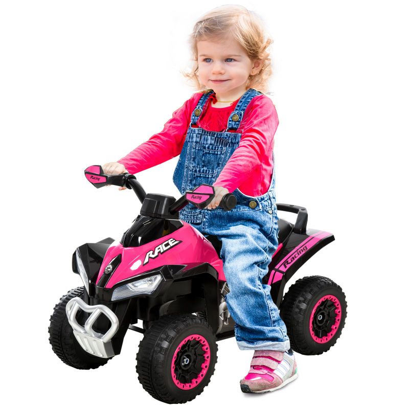HOMCOM Rutschauto Kinderfahrzeug Tretauto Licht Musik 18-36 Monate Kunststoff Stahl Rosa 67,5x38x44cm Aosom – Bild 1 von 2