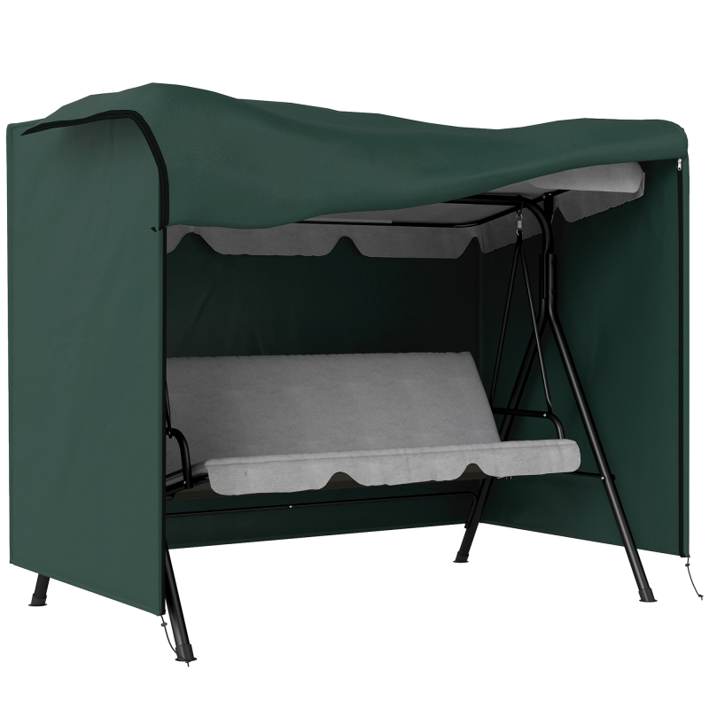 Outsunny Abdeckung für Gartenschaukel, Schutzhülle für Hollywoodschaukel, Abdeckhaube, Wasserfest, Sonnenschutz, Oxford, 205x124x164cm Aosom – Bild 1 von 2