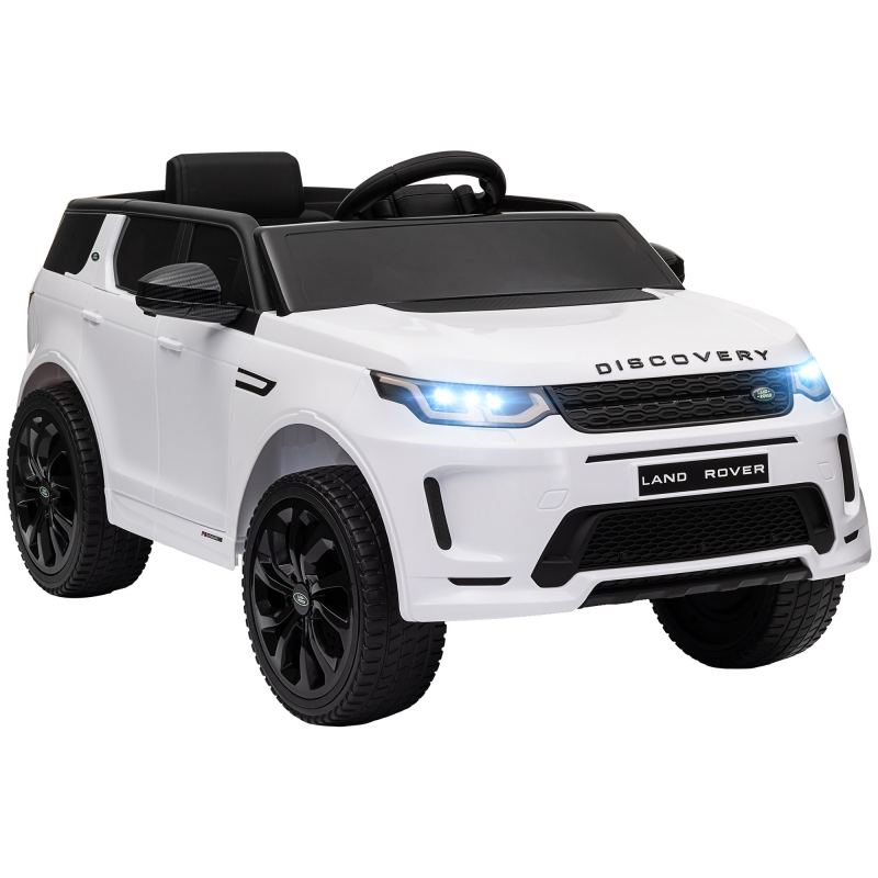 AIYAPLAY Kinder Elektroauto 12V Kinderauto mit 2,4G Fernbedienung, Musik, Hupe, Elektrofahrzeug mit LED-Lichtern, USB/MP3-Anschluss, 3-5 km/h, für Kinder 3-6 Jahre, Weiß Aosom – Bild 1 von 2