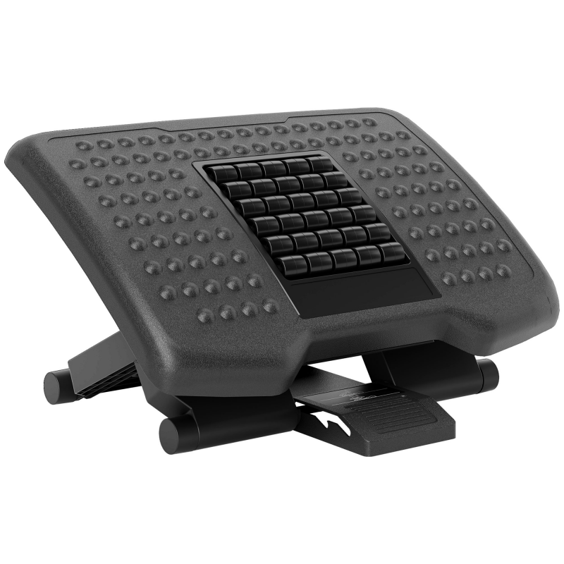HOMCOM Fußstütze Schreibtisch Höhenverstellbar Fußablage, Ergonomische Fußstütze, Rutschfest, für Homeoffice, Büro, Schwarz Aosom – Bild 1 von 2