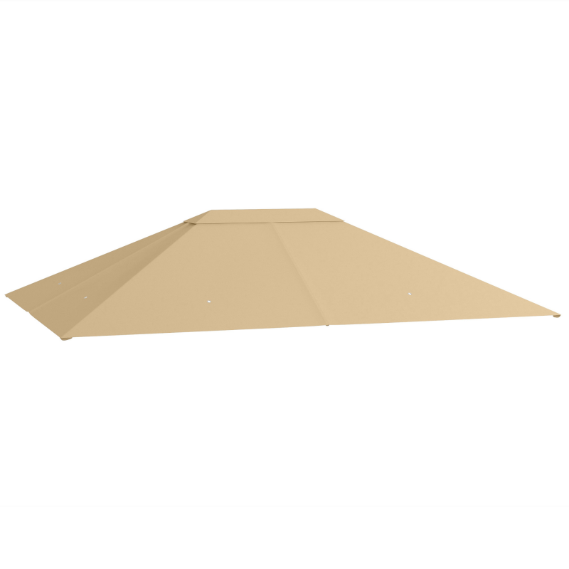 Outsunny Ersatzdach für Pavillon 4 x 3m, wasserabweisend Pavillondach mit UV Schutz 30+, Ersatzbezug für Gartenpavillon, Ersatzteile aus Polyester-Stoff, 180 g/m², Khaki Aosom – Bild 1 von 2