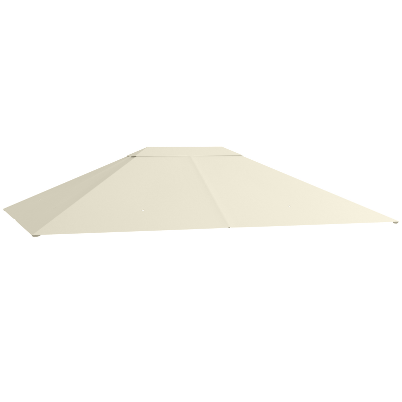 Outsunny Ersatzdach für Gartenpavillon 3,97x2,97m wasserdicht mit UV-Schutz in Creme für Gartenmöbel Aosom.de – Bild 1 von 2