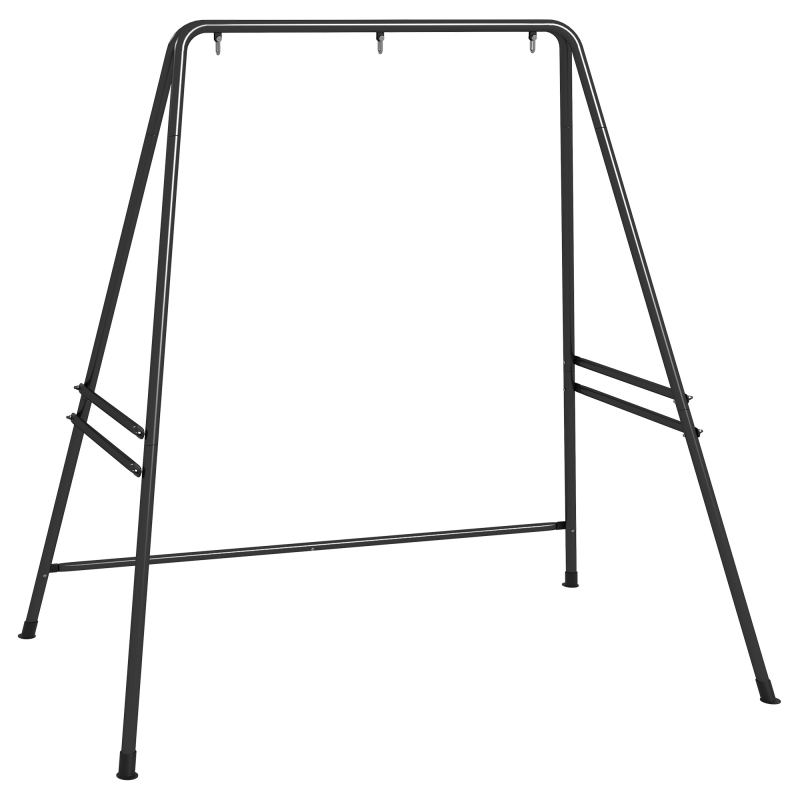 Outsunny Hängestuhlgestell aus Stahl 178 x 143 x 180 cm, belastbar bis 150 kg, stabiler Ständer für Hängesessel, ideal für Indoor & Outdoor, Schwarz Aosom.de – Bild 1 von 2