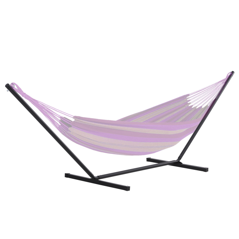 Outsunny Hängemattengestell für Hängematten 360 x 92 x 115 cm Metall mit Haken bis 120 kg für Garten & Strand Aosom.de – Bild 1 von 2