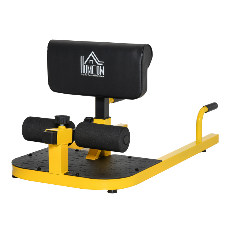 HOMCOM Sissy Squat Kniebeugentrainer 3 in 1 Beintrainer Bauch-Gesäß-Trainer verstellbar bis 120 kg 50 x 97 x 44,5–56,5 cm für effektives Workout Aosom.de – Bild 1 von 2