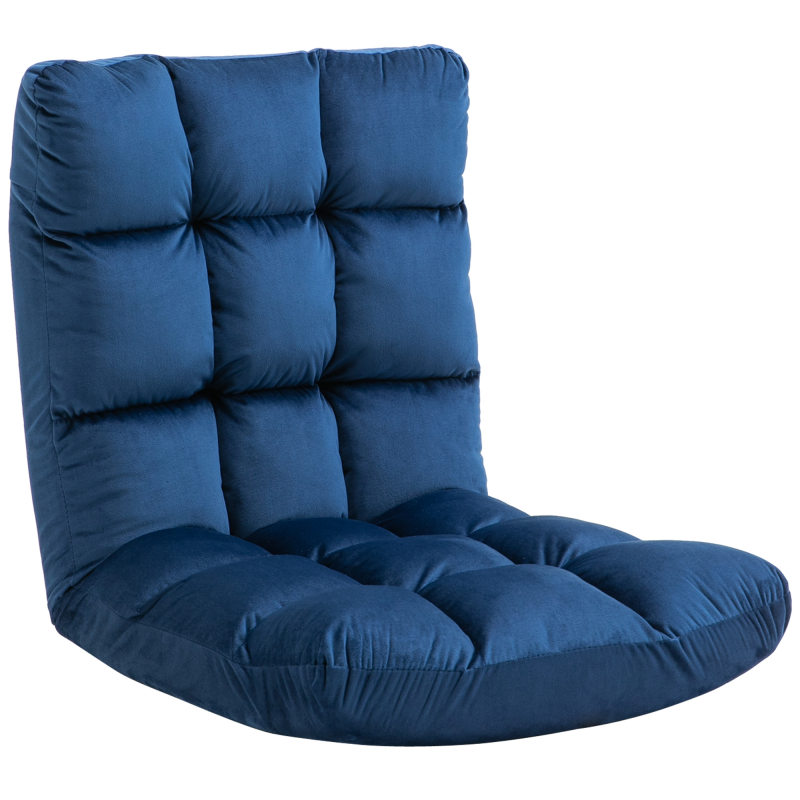 HOMCOM Bodenstuhl 3-in-1 klappbarer Bodensessel mit Rückenlehne 13 Positionen Sitzkissen Metall Schaumstoff 55x71x53,5cm für Wohnzimmer & Gaming Aosom.de – Bild 1 von 2