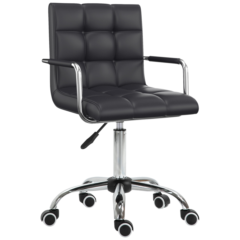 HOMCOM ergonomischer Schreibtischstuhl höhenverstellbar 46-61 cm mit Armlehnen, ideal für Büro & Homeoffice Aosom.de – Bild 1 von 2