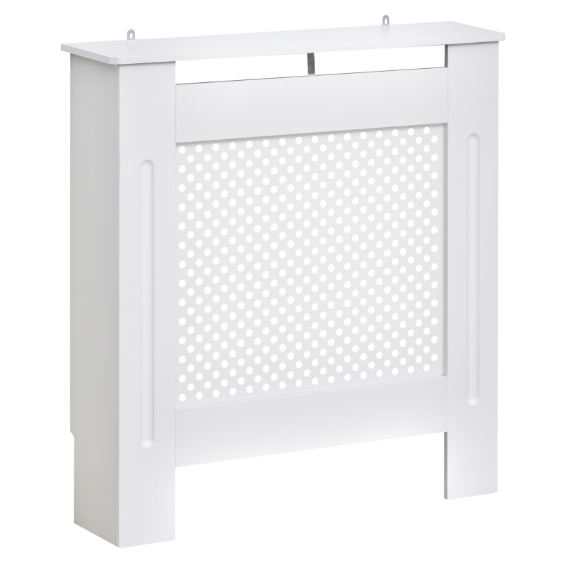 HOMCOM Heizkörperverkleidung Heizkörperabdeckung Heizungsverkleidung, MDF, Weiß, B78 x D19 x H82cm Aosom – Bild 1 von 2