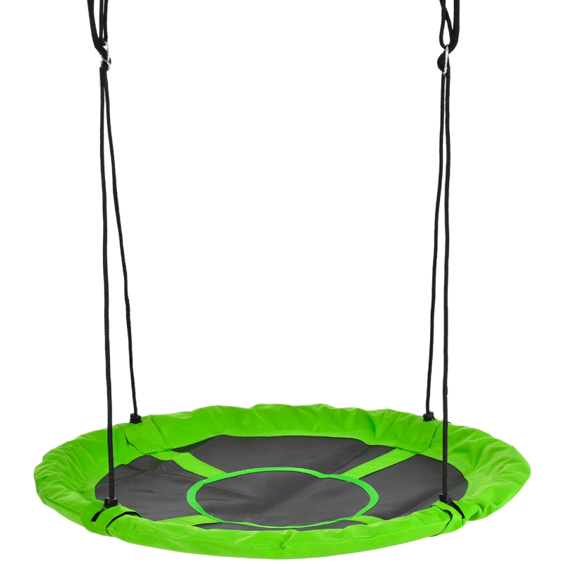 Outsunny Ø110 cm Nestschaukel bis 150 kg, verstellbar Kinderschaukel, Hängeschaukel, Garten Schaukel, Tellerschaukel, Grün Aosom.de – Bild 1 von 2