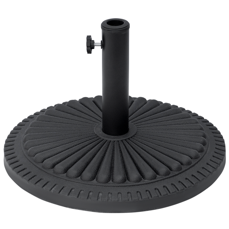 Outsunny Sonnenschirmständer 14 kg rund für Sonnenschirme 35-48 mm Schirmfuß aus Zement Ø49 cm für Garten & Terrasse Aosom.de – Bild 1 von 2