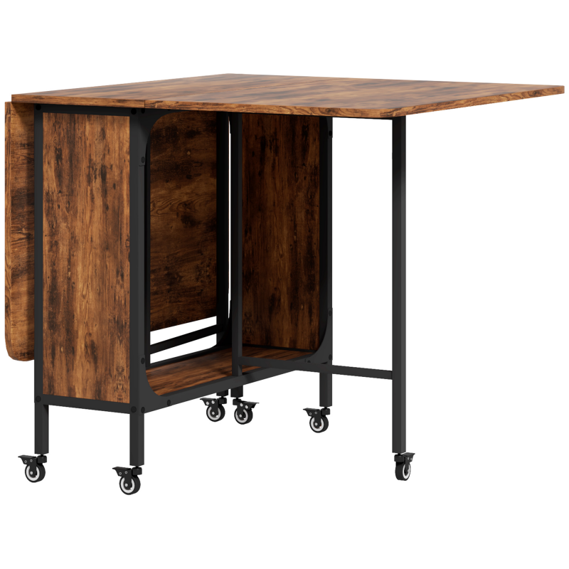 HOMCOM Klapptisch klein, 130 x 80 x 74 cm, Küchentisch klappbar, Klapptisch Küche, Rotbraun Aosom.de – Bild 1 von 2
