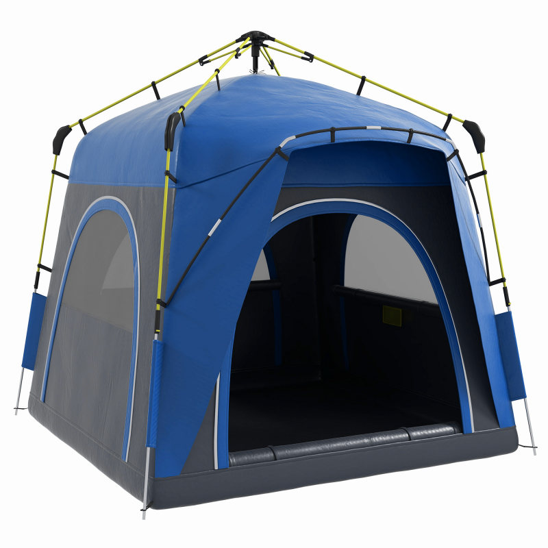 Outsunny Kuppelzelt für 4 Personen leicht, stabil wasserdicht UV 50+ Pop Up Campingzelt mit Haken Tür Fenster, Bodenplane Familienzelt mit 1000mm Wassersäule Zelt für Camping Reise Trekking Garten Aosom – Bild 1 von 2