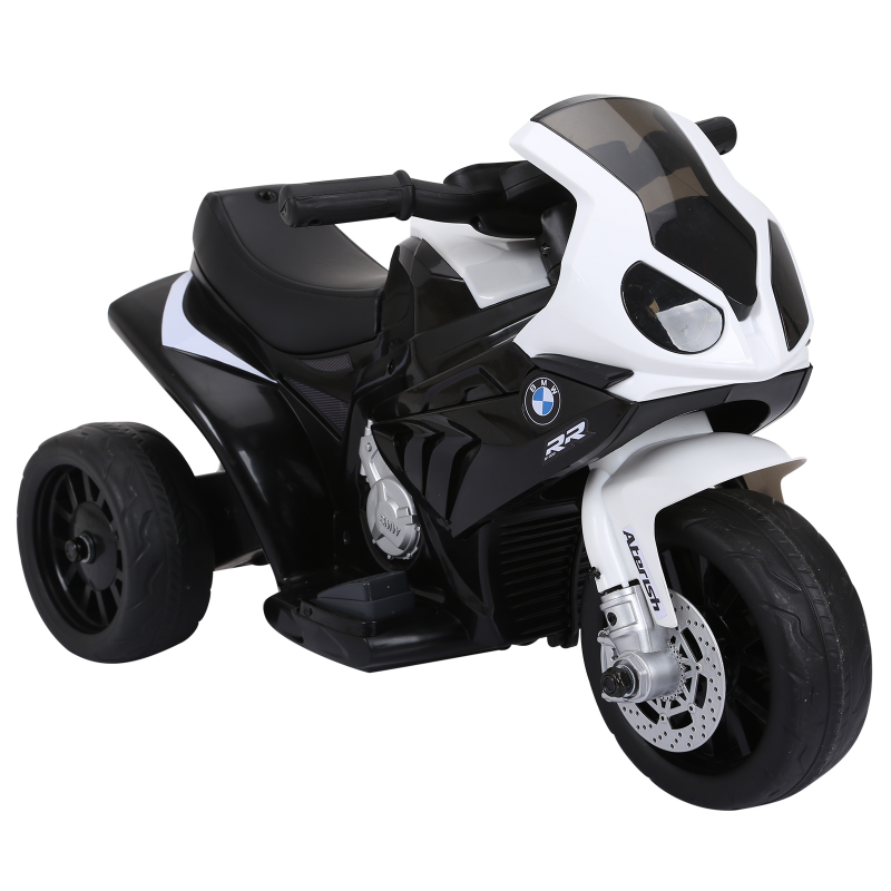 HOMCOM BMW S1000RR lizenziertes Elektro Kindermotorrad Kinderfahrzeug mit Akku, Dreirad, Stahl, Schwarz, 66x37x44 cm Aosom.de – Bild 1 von 2