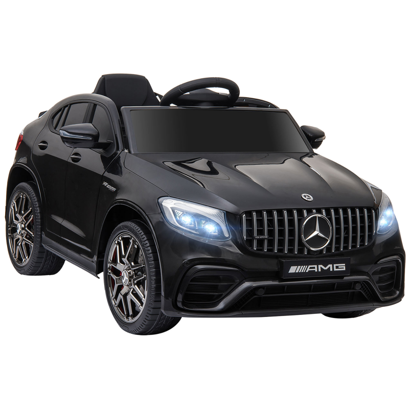 HOMCOM Kinderfahrzeug Mercedes-Benz AMG GLA45 lizenziertes Elektroauto mit Fernbedienung MP3 Sicherheitsgurt für 37-60 Monate Schwarz Aosom.de – Bild 1 von 2
