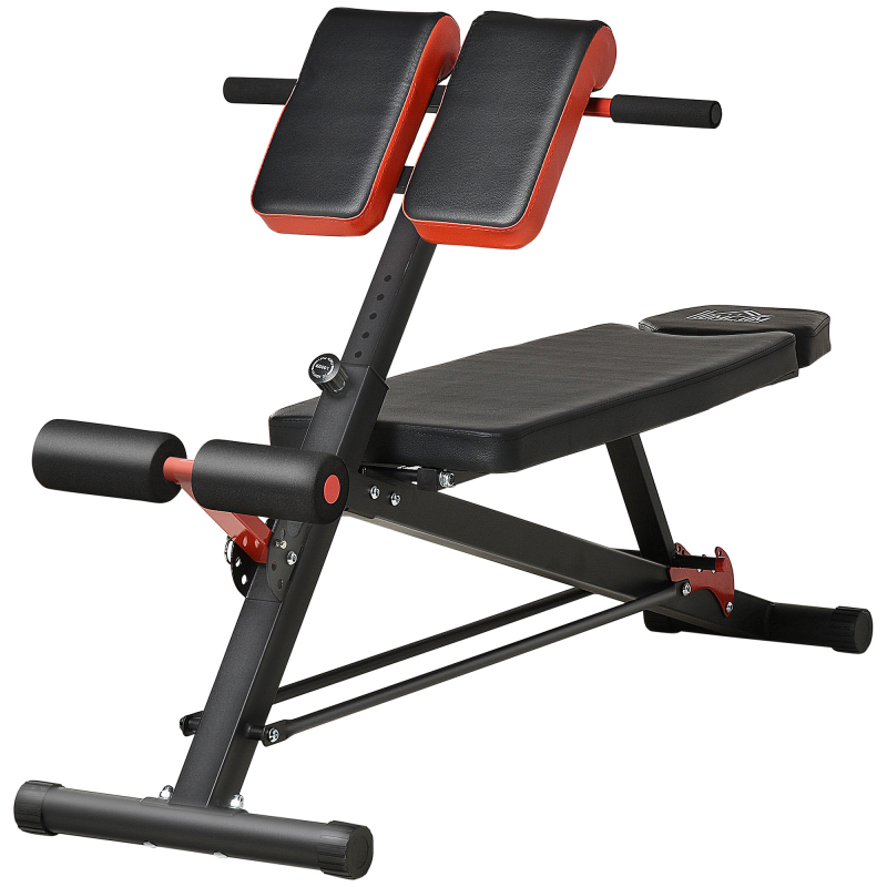 HOMCOM Multi-Hantelbank verstellbar Fitnessbank Schrägbank Bauchtrainer Schwarz 64 x 146 x 73,5-85 cm für effektives Training Aosom.de – Bild 1 von 2