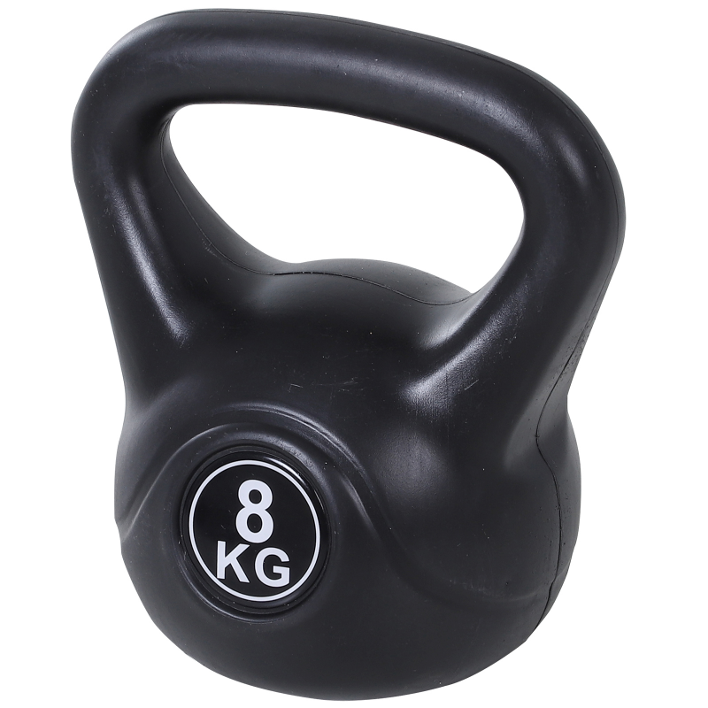 HOMCOM Kettlebell Kugelhantel 8 kg Gewicht-Hantel mit Sand befüllt für Anfänger Zuhause Krafttraining Aosom – Bild 1 von 2