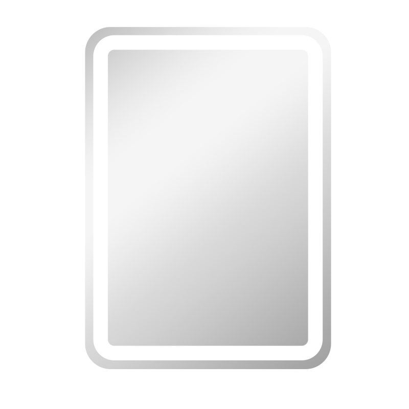 kleankin Bad Spiegel LED 50 x 70 cm mit 3 Lichtfarben und Touch-Schalter, IP44, automatisch Anti-Beschlag, Memory-Funktion, Hartglas Silber Aosom.de – Bild 1 von 2