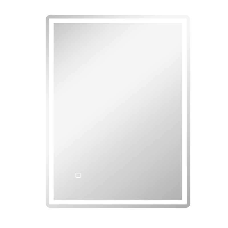 HOMCOM Dimmbarer Lichtspiegel Badezimmerspiegel 80x60cm mit Memory-Funktion und beschlagfreier Oberfläche für modernes Bad Aosom.de – Bild 1 von 2