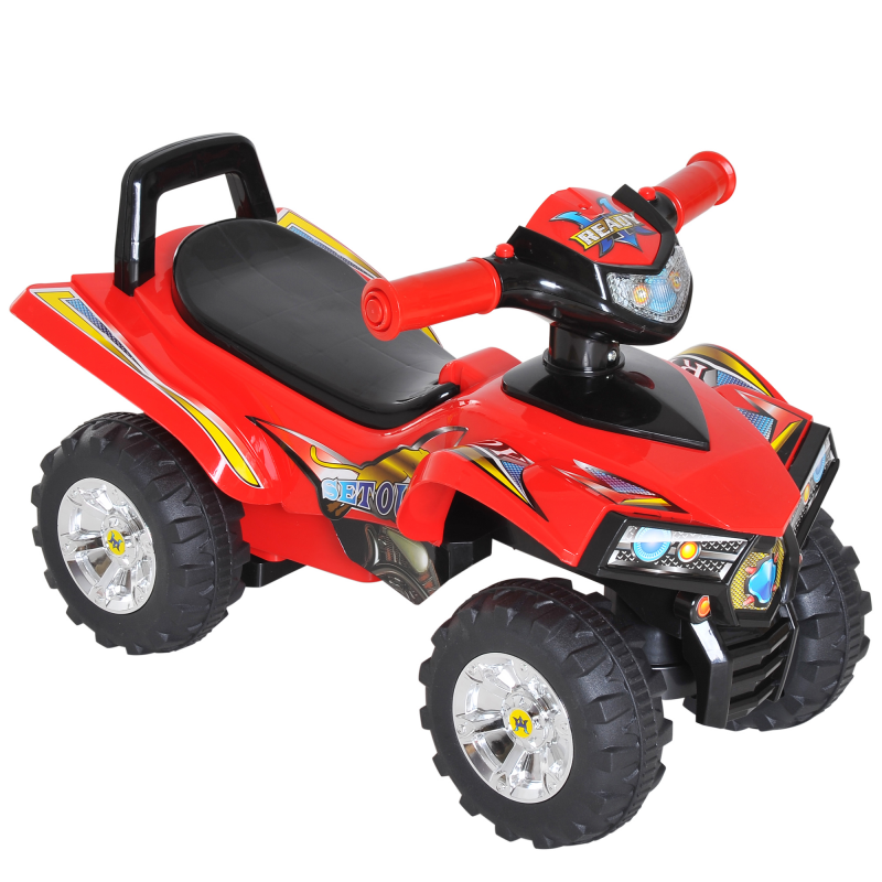 HOMCOM Rutscherauto Rutscherfahrzeug Rutscher Kinder Geländewagen mit Musik Rot L60 x B38 x H42 cm Aosom – Bild 1 von 2