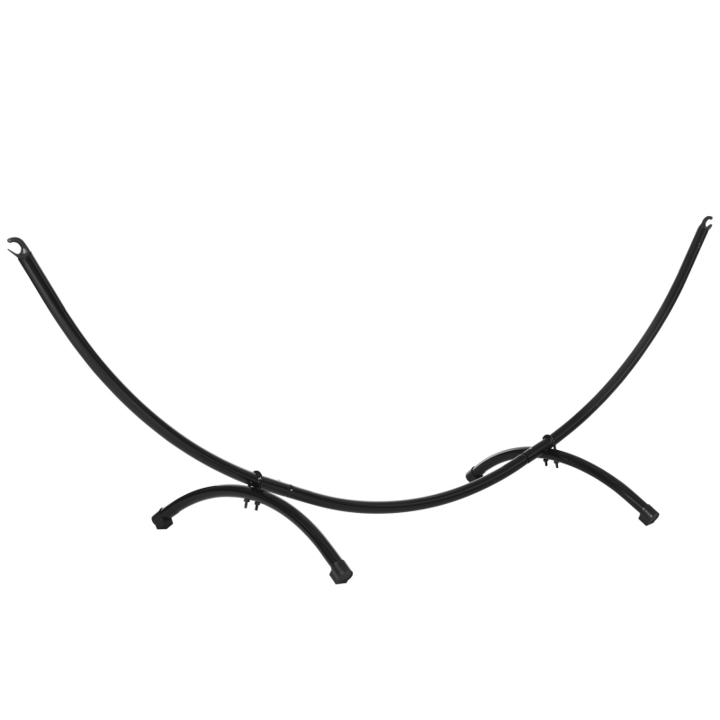 Outsunny Hängemattengestell 3m für Hängematte mit Zugseil, stabiler Stahlrahmen Schwarz 300 x 90 x 100 cm für Garten & Strand Aosom.de – Bild 1 von 2