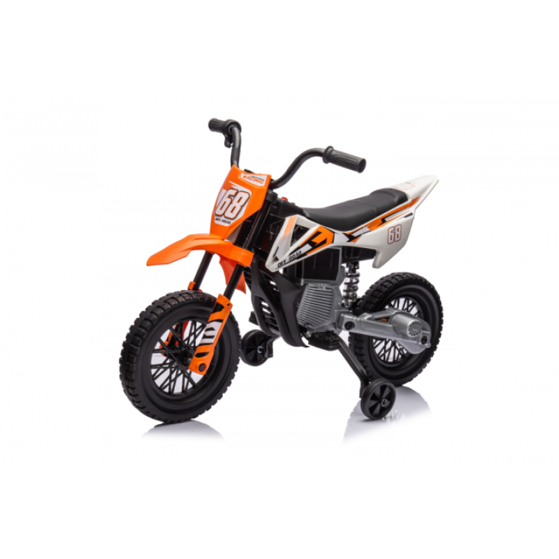 AIYAPLAY Kinder Elektro-Motorrad, 12V Kindermotorrad mit Musik, Kinderfahrzeug mit abnehmbar Trainingsrädern, 2,4-5 km/h, für 3-6 Jahre Kinder, max. 30 kg, Orange Aosom – Bild 1 von 2