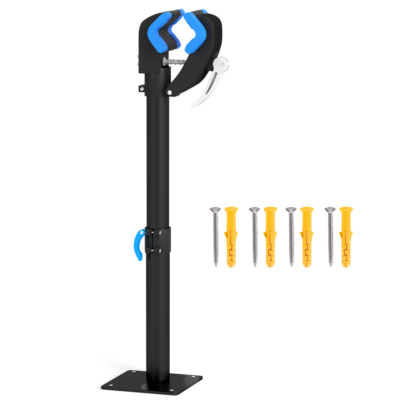 HOMCOM höhenverstellbarer Fahrrad-Reparaturständer, 360°-drehbare Klemme, Werkstatt- oder Wandmontage, Fahrradhalter für Montage, Wartung & Reparatur von MTB und Rennrädern, max. Belastung 25 kg, schwarz Aosom – Bild 1 von 2