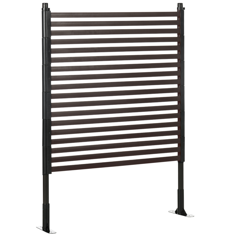 Outsunny Sichtschutz-Gartenzaun aus Metall für den Außenbereich mit Füßen oder Pfosten zum Einstecken, modular, 93L x 22l x 124H cm Aosom – Bild 1 von 2
