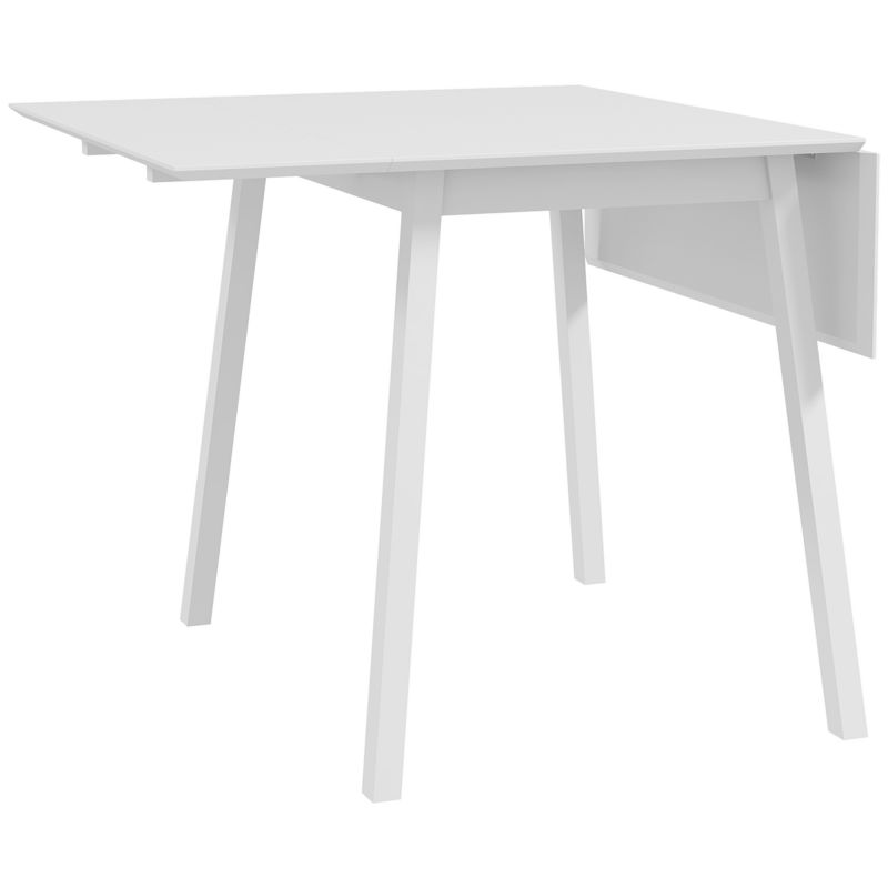 HOMCOM Esstisch klappbar, Küchentisch für 2-4 Personen, Klapptisch, Esszimmertisch aus Holz, für kleine Räume, 110 x 86 x 75 cm, Weiß Aosom – Bild 1 von 2