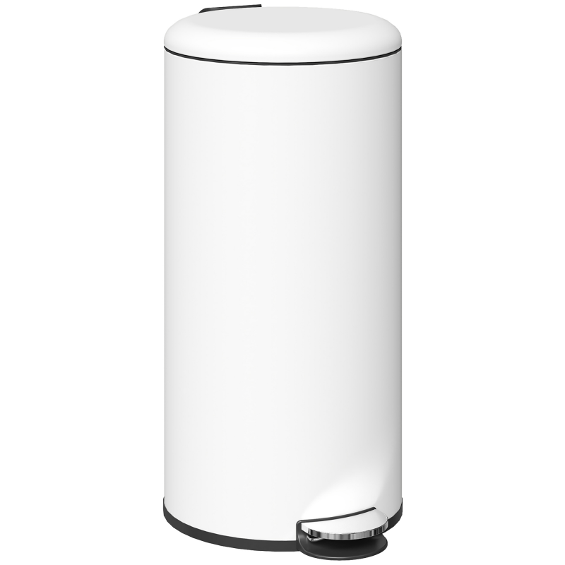HOMCOM Mülleimer 30L Treteimer Kosmetikeimer Abfalleimer mit Deckel und Fußpedal, Müllbehälter mit Inneneimer, für Wohnzimmer, Büro, Metall, 36 x 30 x 63,5 cm Aosom – Bild 1 von 2