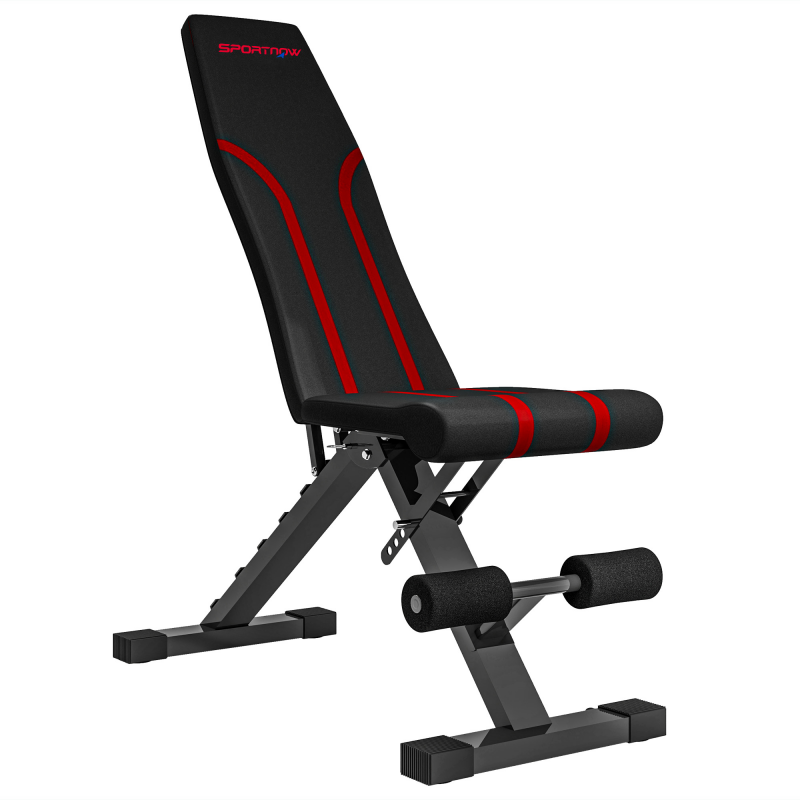 SPORTNOW klappbare Hantelbank multifunktion Fitness Bank mit 6-Fach Verstellbarer Rückenlehne Schrägbank Trainingsbank Flachbank bis 250 kg Bankdrücken Bauchtrainer für Zuhause Fitnessstudio Aosom – Bild 1 von 2