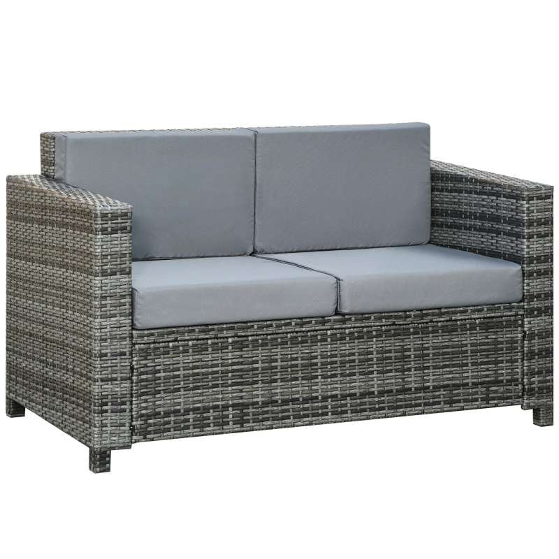 HOMCOM Kissenauflage Metall & Polyester 130x70x80cm für Terrasse & Balkon, wetterfest & bequem Aosom.de – Bild 1 von 2