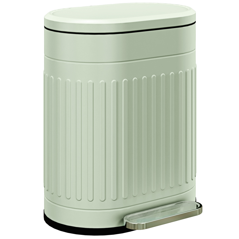 HOMCOM Mülleimer 20L Treteimer Abfalleimer mit Deckel und Fußpedal, Müllbehälter mit herausnehmbarem Inneneimer, Soft-Close-Funktion für Wohnzimmer, Büro, Grün, 36,5 x 31,2 x 45 cm Aosom – Bild 1 von 2