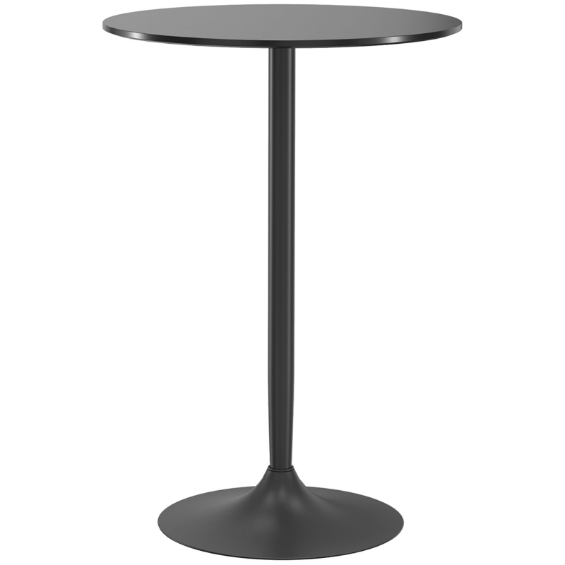 HOMCOM Bartisch Stehtisch Bistrotisch Ø70 x 102 cm Runder Partytisch Tresentisch für Wohnzimmer, Esszimmer, Stahl, Schwarz Aosom – Bild 1 von 2