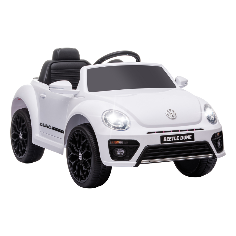 AIYAPLAY Kinder Elektroauto 12V Kinderauto mit 2,4G Fernbedienung, Musik, Hupe, Elektrofahrzeug mit LED-Lichtern, USB/MP3-Anschluss, 3-5 km/h, für Kinder 3-5 Jahre, Weiß Aosom – Bild 1 von 2